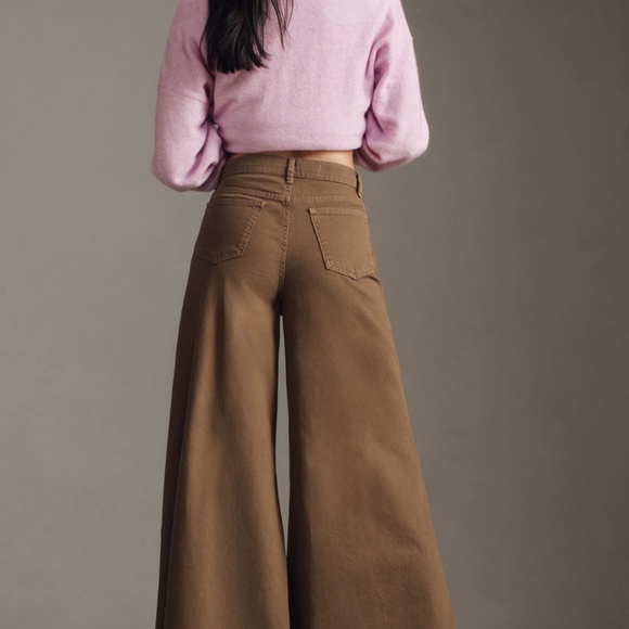 Pilcro super wide leg green denim - Picture 5 of 5